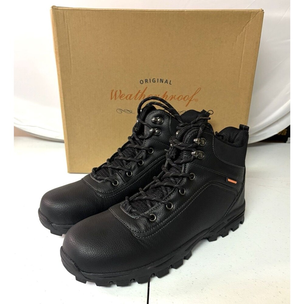 Weatherproof Vintage Jace Men’s Black Waterproof Hiking Boots Size 10 M New